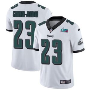 Philadelphia Eagles #23 C.J. Gardner-Johnson White Super Bowl LVII Patch Stitched NFL Vapor Untouchable Limited Jersey
