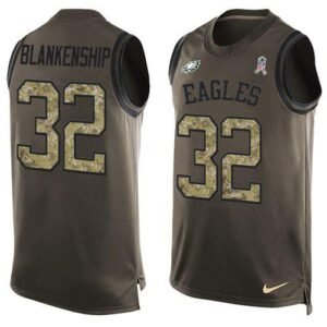 Philadelphia Eagles #32 Reed Blankenship Green Stitched NFL Limited Salute To Service Tank Top Jersey