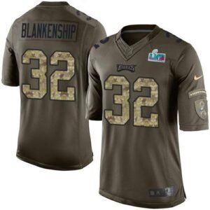 Philadelphia Eagles #32 Reed Blankenship Green Super Bowl LVII Patch Stitched NFL Limited 2015 Salute To Service Jersey