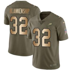 Philadelphia Eagles #32 Reed Blankenship Olive/Gold Stitched NFL Limited 2017 Salute To Service Jersey