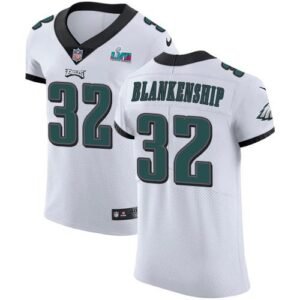 Philadelphia Eagles #32 Reed Blankenship White Super Bowl LVII Patch Stitched NFL New Elite Jersey