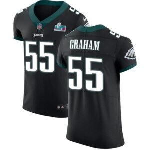 Philadelphia Eagles #55 Brandon Graham Black Super Bowl LVII Patch Alternate Stitched NFL Vapor Untouchable Elite Jersey