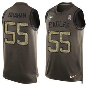 Philadelphia Eagles #55 Brandon Graham Green Stitched NFL Limited Salute To Service Tank Top Jersey