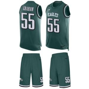 Philadelphia Eagles #55 Brandon Graham Midnight Green Team Color Stitched NFL Limited Tank Top Suit Jersey