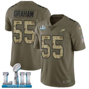 Philadelphia Eagles #55 Brandon Graham Olive/Camo Super Bowl LII Stitched NFL Limited 2017 Salute To Service Jersey