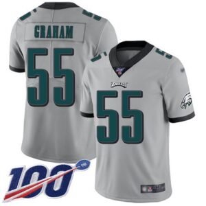 Philadelphia Eagles #55 Brandon Graham Silver Stitched NFL Limited Inverted Legend 100th Season Jersey