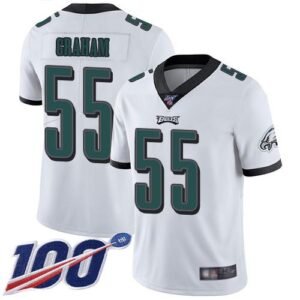Philadelphia Eagles #55 Brandon Graham White Stitched NFL 100th Season Vapor Limited Jersey