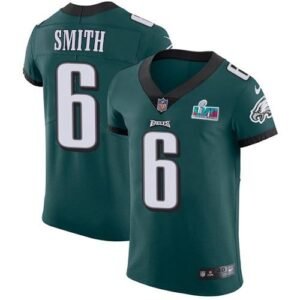 Philadelphia Eagles #6 DeVonta Smith Green Team Color Super Bowl LVII Patch Stitched NFL Vapor Untouchable Elite Jersey