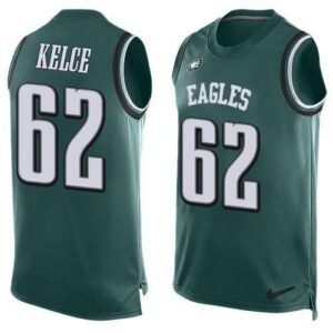 Philadelphia Eagles #62 Jason Kelce Midnight Green Team Color Stitched NFL Limited Tank Top Jersey