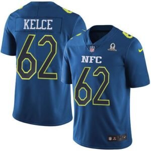 Philadelphia Eagles #62 Jason Kelce Navy Stitched NFL Limited NFC 2017 Pro Bowl Jersey
