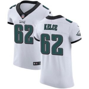 Philadelphia Eagles #62 Jason Kelce White Stitched NFL Vapor Untouchable Elite Jersey