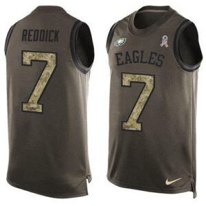 Philadelphia Eagles #7 Haason Reddick Green Stitched NFL Limited Salute To Service Tank Top Jersey
