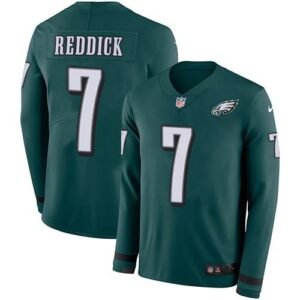 Philadelphia Eagles #7 Haason Reddick Green Team Color Stitched NFL Limited Therma Long Sleeve Jersey