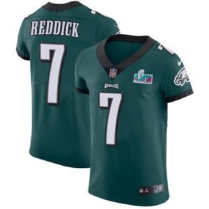 Philadelphia Eagles #7 Haason Reddick Green Team Color Super Bowl LVII Patch Stitched NFL Vapor Untouchable Elite Jersey