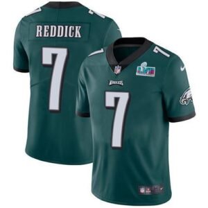 Philadelphia Eagles #7 Haason Reddick Green Team Color Super Bowl LVII Patch Stitched NFL Vapor Untouchable Limited Jersey