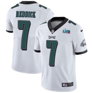Philadelphia Eagles #7 Haason Reddick White Super Bowl LVII Patch Stitched NFL Vapor Untouchable Limited Jersey