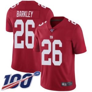 Nike Giants #26 Saquon Barkley Red Men’s Stitched NFL Limited Inverted Legend 100th Season Jersey