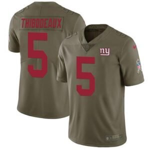 Nike Giants #5 Kayvon Thibodeaux Olive Men’s Stitched NFL Limited 2017 Salute To Service Jersey