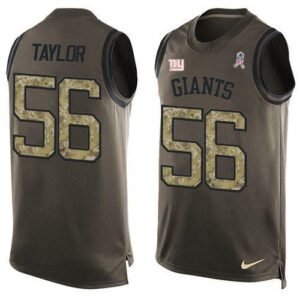 Nike Giants #56 Lawrence Taylor Green Men’s Stitched NFL Limited Salute To Service Tank Top Jersey