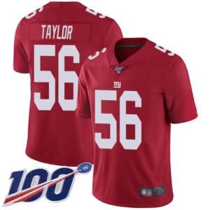 Nike Giants #56 Lawrence Taylor Red Alternate Men’s Stitched NFL 100th Season Vapor Limited Jersey