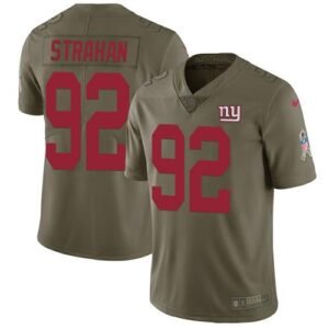 Nike Giants #92 Michael Strahan Olive Men’s Stitched NFL Limited 2017 Salute To Service Jersey