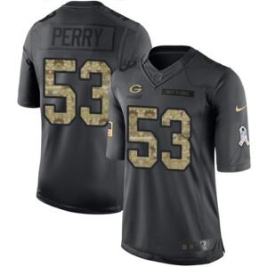 Nike Green Bay Packers #53 Nick Perry Black Stitched Limited 2016 Salute To Service Jersey
