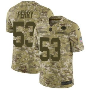 Nike Green Bay Packers #53 Nick Perry Camo Stitched Limited 2018 Salute To Service Jersey