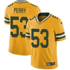 Nike Green Bay Packers #53 Nick Perry Yellow Stitched Limited Rush Jersey