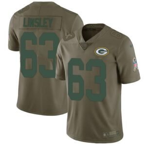 Nike Green Bay Packers #63 Corey Linsley Olive Stitched Limited 2017 Salute To Service Jersey