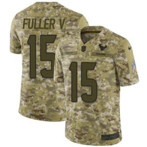 Nike Houston Texans #15 Will Fuller V Camo Stitched NFL Limited 2018 Salute To Service Jersey