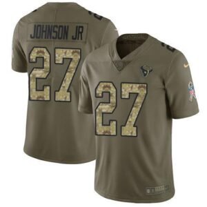Nike Houston Texans #27 Duke Johnson Jr Olive/Camo Stitched NFL Limited 2017 Salute To Service Jersey