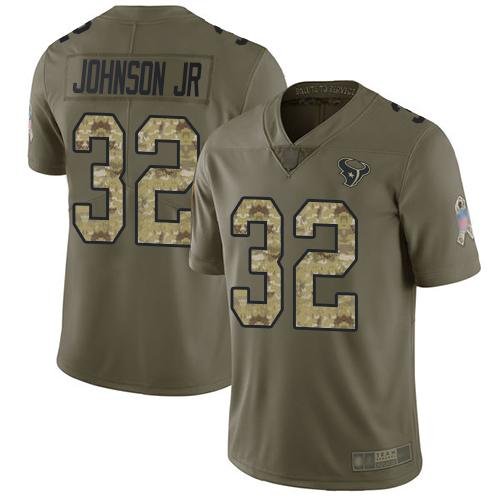 Nike Houston Texans #32 Lonnie Johnson Jr. Olive/Camo Stitched NFL Limited 2017 Salute To Service Jersey