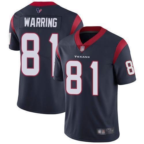 Nike Houston Texans #81 Kahale Warring Navy Blue Team Color Stitched NFL Vapor Untouchable Limited Jersey