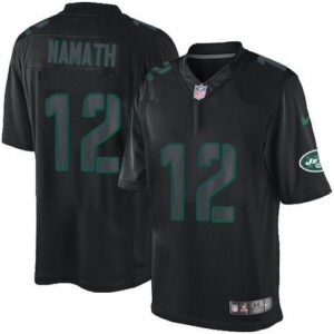 Nike Jets #12 Joe Namath Black Stitched NFL Impact Limited Jersey
