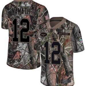 Nike Jets #12 Joe Namath Camo Stitched NFL Limited Rush Realtree Jersey