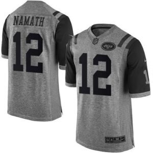 Nike Jets #12 Joe Namath Gray Stitched NFL Limited Gridiron Gray Jersey