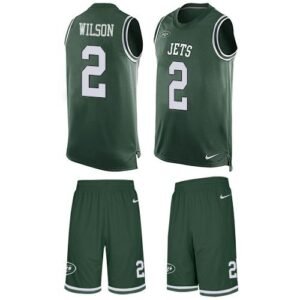 Nike Jets #2 Zach Wilson Green Team Color Stitched NFL Limited Tank Top Suit Jersey
