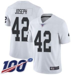 Nike Las Vegas Raiders #42 Karl Joseph White Stitched NFL 100th Season Vapor Limited Jersey