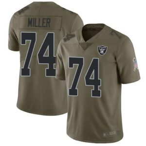 Nike Las Vegas Raiders #74 Kolton Miller Olive Stitched NFL Limited 2017 Salute To Service Jersey