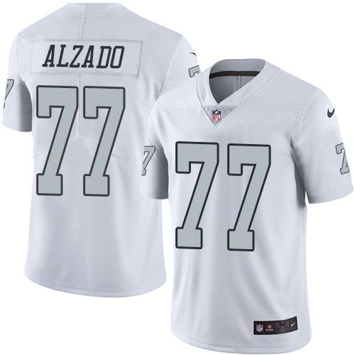 Nike Las Vegas Raiders #77 Lyle Alzado White Stitched NFL Limited Rush Jersey