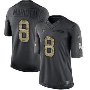 Nike Las Vegas Raiders #8 Marcus Mariota Black Stitched NFL Limited 2016 Salute to Service Jersey