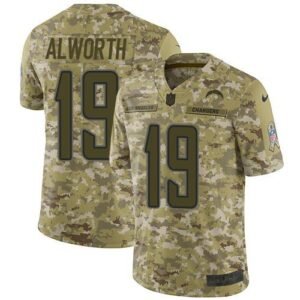 Nike Los Angeles Chargers #19 Lance Alworth Camo Stitched NFL Limited 2018 Salute To Service Jersey