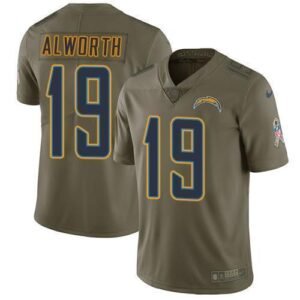Nike Los Angeles Chargers #19 Lance Alworth Olive Stitched NFL Limited 2017 Salute to Service Jersey