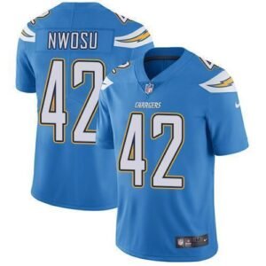 Nike Los Angeles Chargers #42 Uchenna Nwosu Electric Blue Alternate Stitched NFL Vapor Untouchable Limited Jersey
