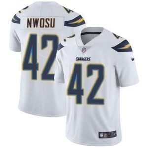 Nike Los Angeles Chargers #42 Uchenna Nwosu White Stitched NFL Vapor Untouchable Limited Jersey