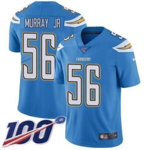 Nike Los Angeles Chargers #56 Kenneth Murray Jr Electric Blue Alternate Stitched NFL 100th Season Vapor Untouchable Limited Jersey