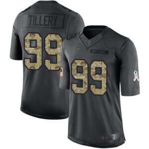 Nike Los Angeles Chargers #99 Jerry Tillery Black Stitched NFL Limited 2016 Salute to Service Jersey
