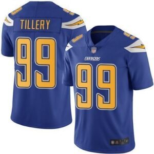 Nike Los Angeles Chargers #99 Jerry Tillery Electric Blue Stitched NFL Limited Rush Jersey