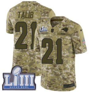 Nike Los Angeles Rams #21 Aqib Talib Camo Super Bowl LIII Bound Stitched NFL Limited 2018 Salute To Service Jersey