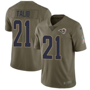 Nike Los Angeles Rams #21 Aqib Talib Olive Stitched NFL Limited 2017 Salute To Service Jersey